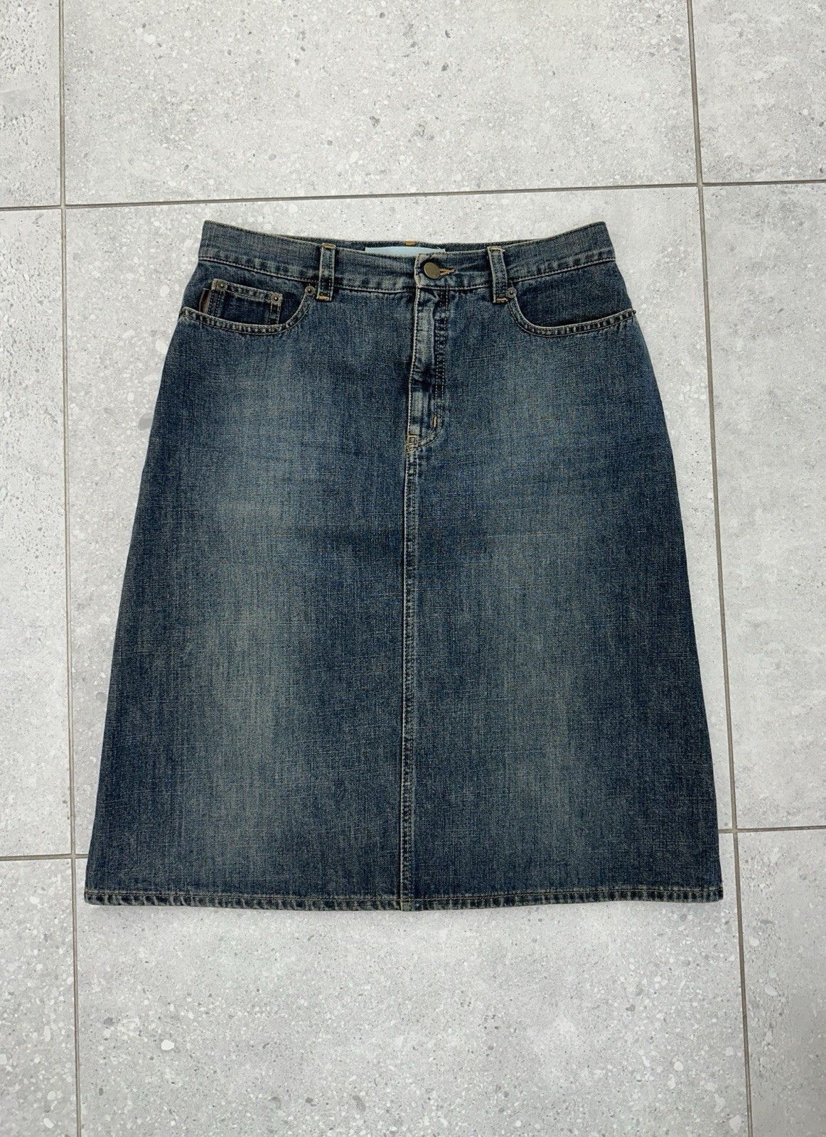 Moschino Vintage 2000s Moschino jeans Y2k Acid Jenans Denim Skirt Size 32" / US 10 / IT 46 - 1 Thumbnail