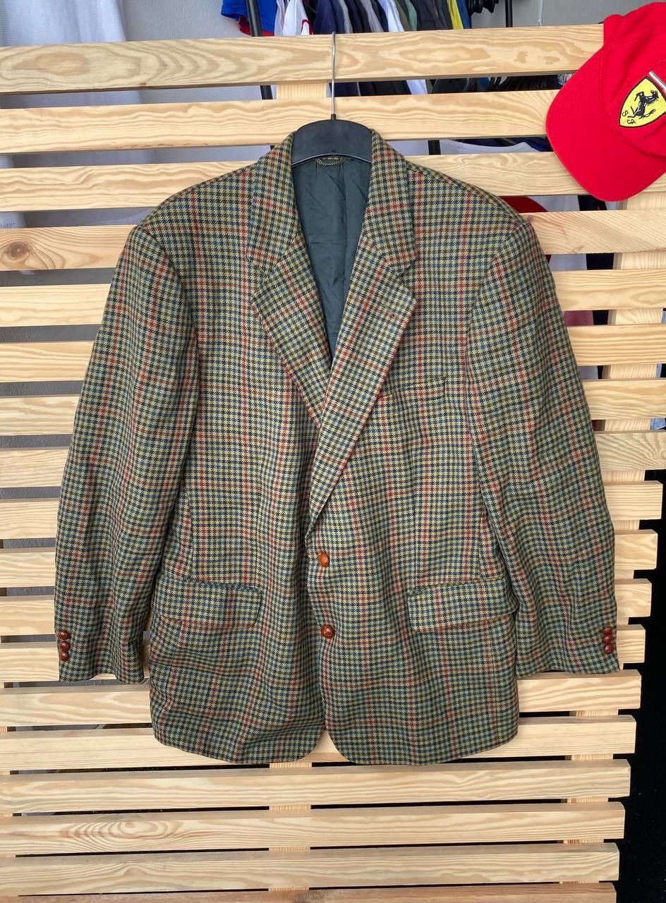 Burberry × Vintage Burberry Burberrys blazer wool men tailor L XL plaid Size 50R - 1 Thumbnail