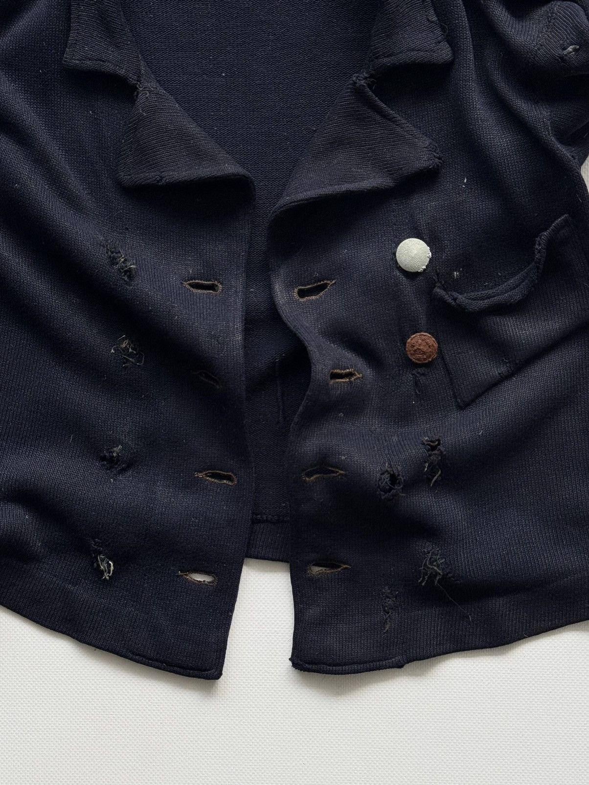 Vintage 1930s German Thrashed Double Breasted Wool Cardigan Size S / US 4 / IT 40 - 3 Thumbnail