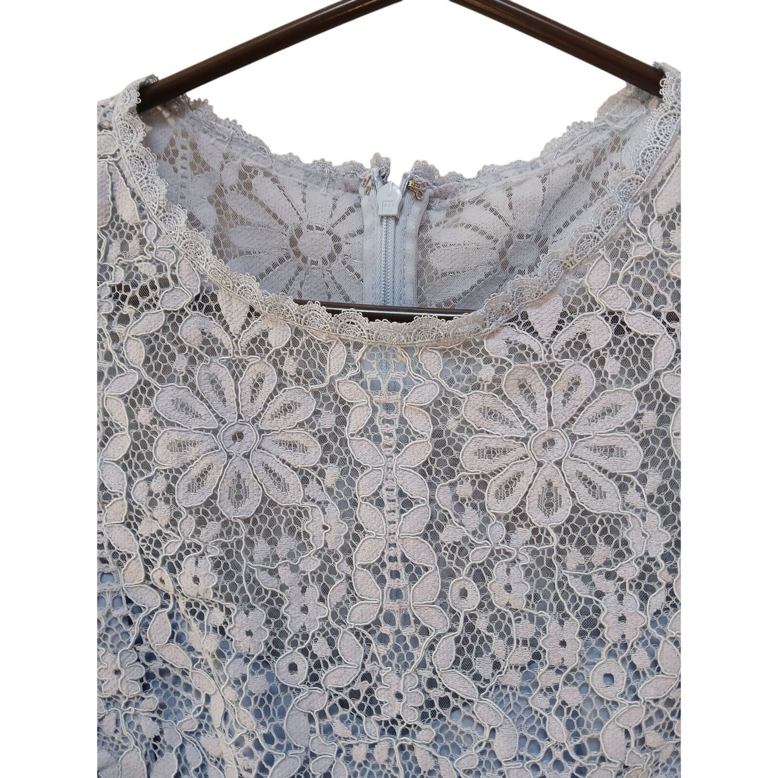 Monique Lhuillier BHLDN ML Monique Lhuillier Michaela Lace Mini Dress 4 - NWT Size S / US 4 / IT 40 - 5 Thumbnail