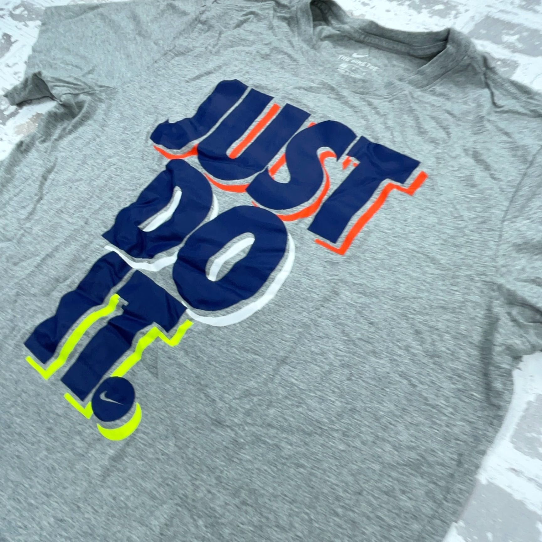 Nike Nike Shirt Men Large Gray Blue Tee Logo Swoosh Just Do It Crew Neck Short Sleeve Size US L / EU 52-54 / 3 - 3 Thumbnail