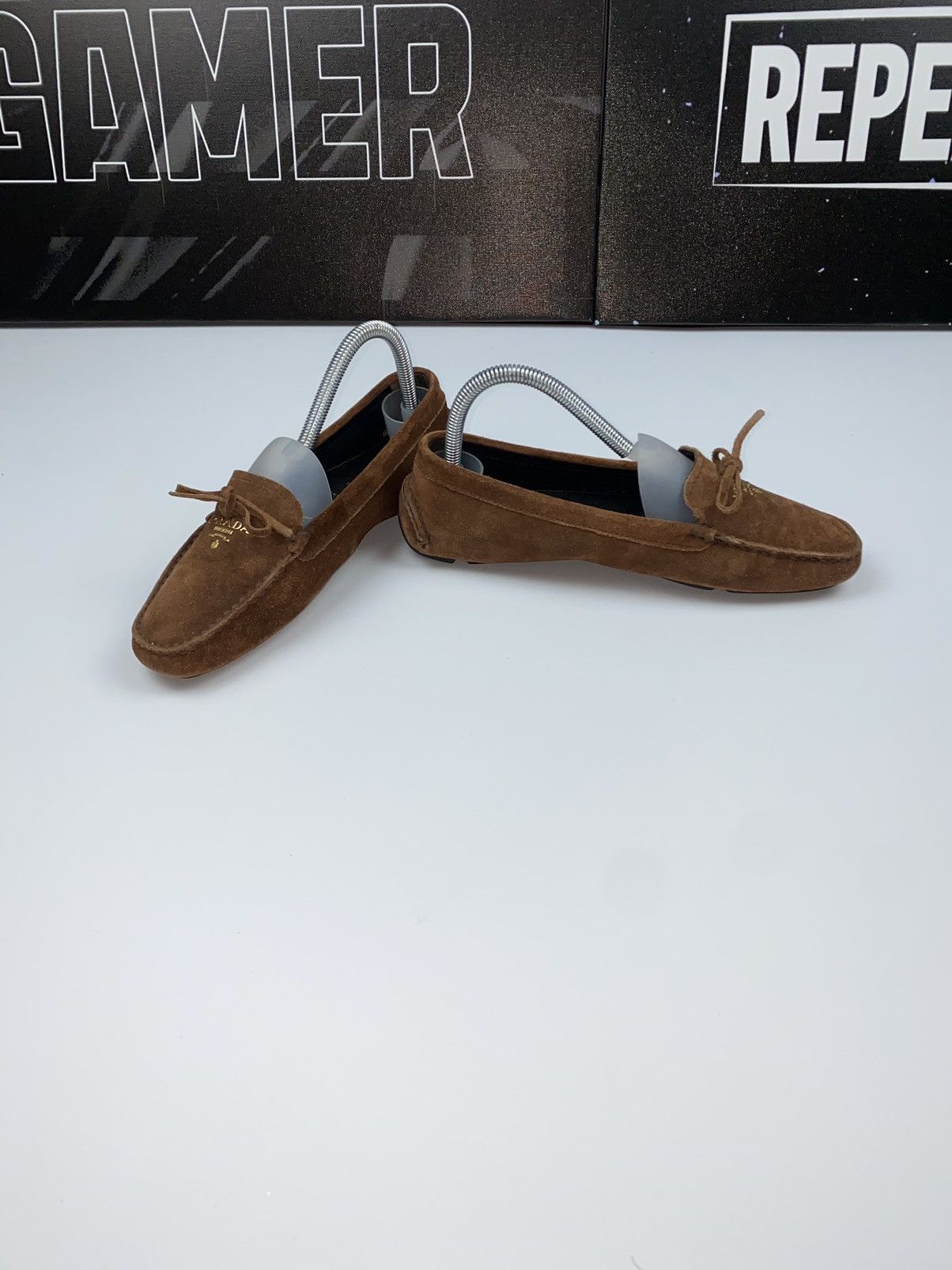 Prada 🚨 Prada MILANO vintage brown leather suede driving shoes Size US 7.5 / IT 37.5 - 12 Thumbnail