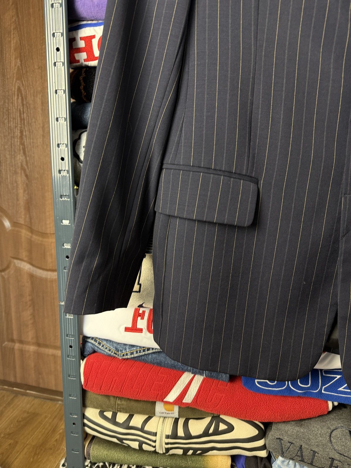 Dolce & Gabbana Dolce & Gabbana Luxury Suit Striped Size 48R - 5 Thumbnail