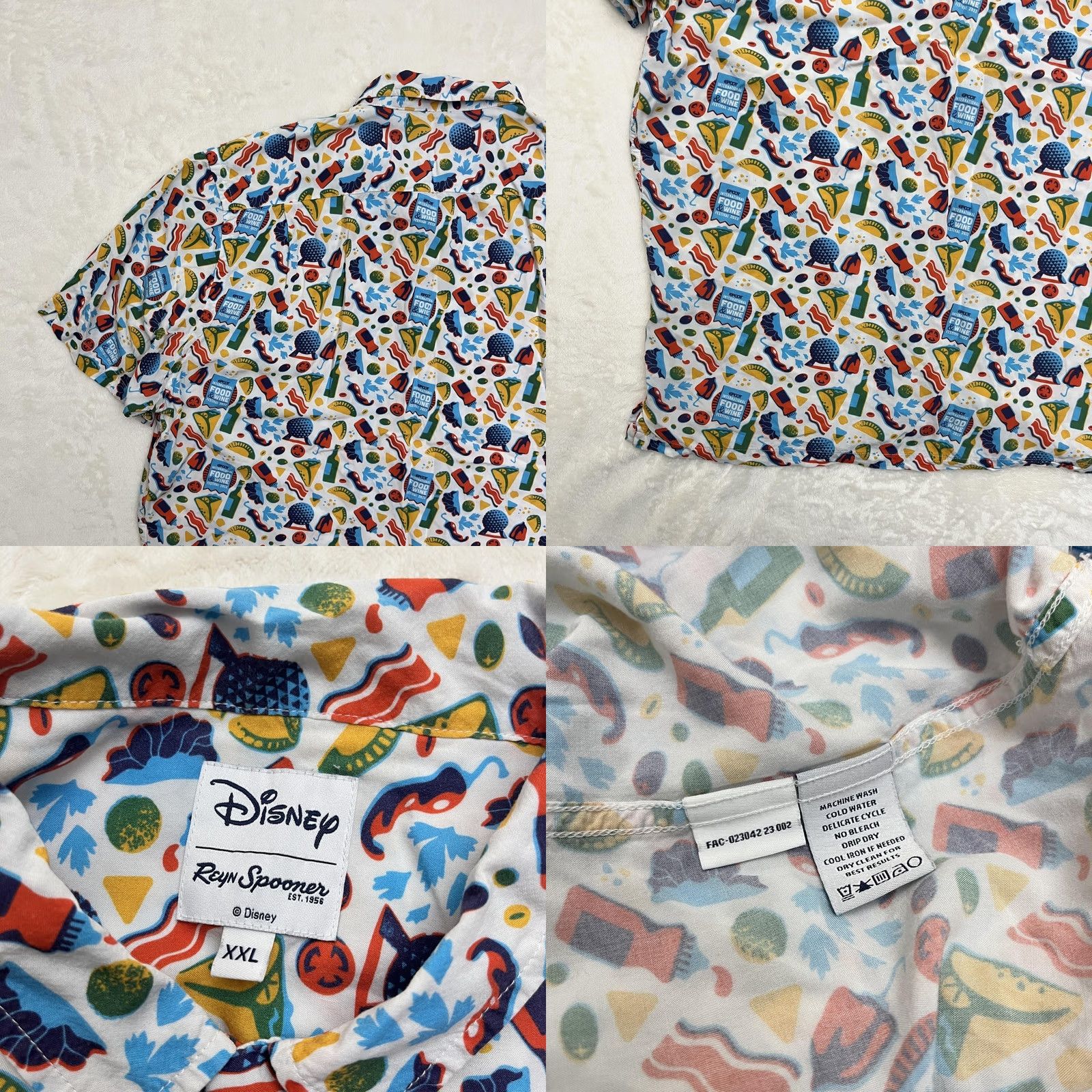 Reyn Spooner Disney Reyn Spooner Shirt Mens 2XL Epcot Food Wine Festival 2023 Button Up Size US XXL / EU 58 / 5 - 9 Thumbnail