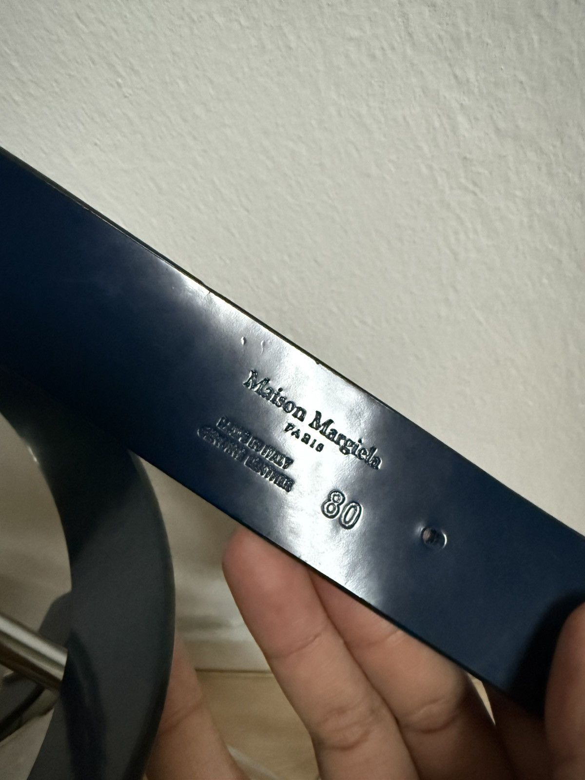 Iconic Maison Margiela Four Stitch Leather Belt