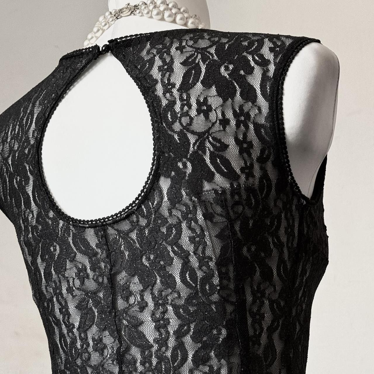 Vintage So unique lace gothic avant - garde blouse Size S / US 4 / IT 40 - 4 Thumbnail