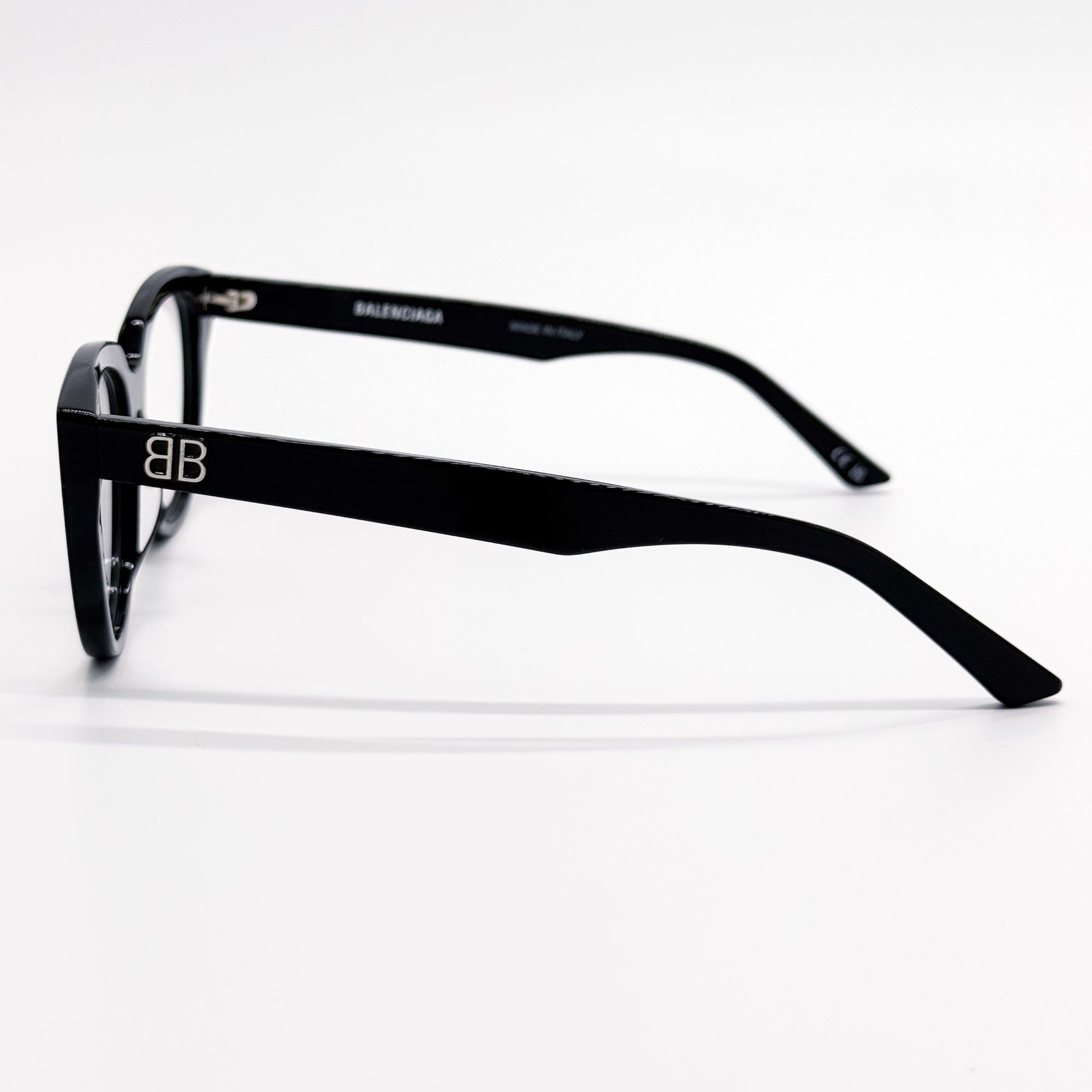 Balenciaga NEW BALENCIAGA EYEGLASSES BB0131O 001 ROUND OVAL BLACK WOMEN Size ONE SIZE - 3 Thumbnail
