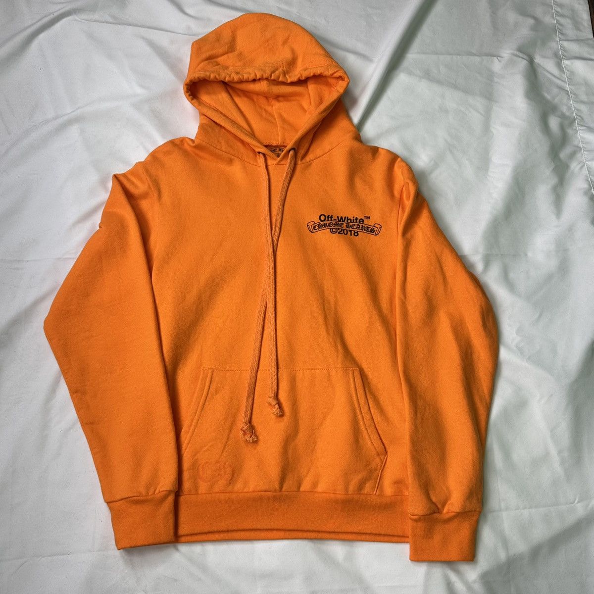 Chrome Hearts × Off-White Chrome Hearts x Off-White Scroll Orange Hoodie Size US S / EU 44-46 / 1 - 2 Thumbnail