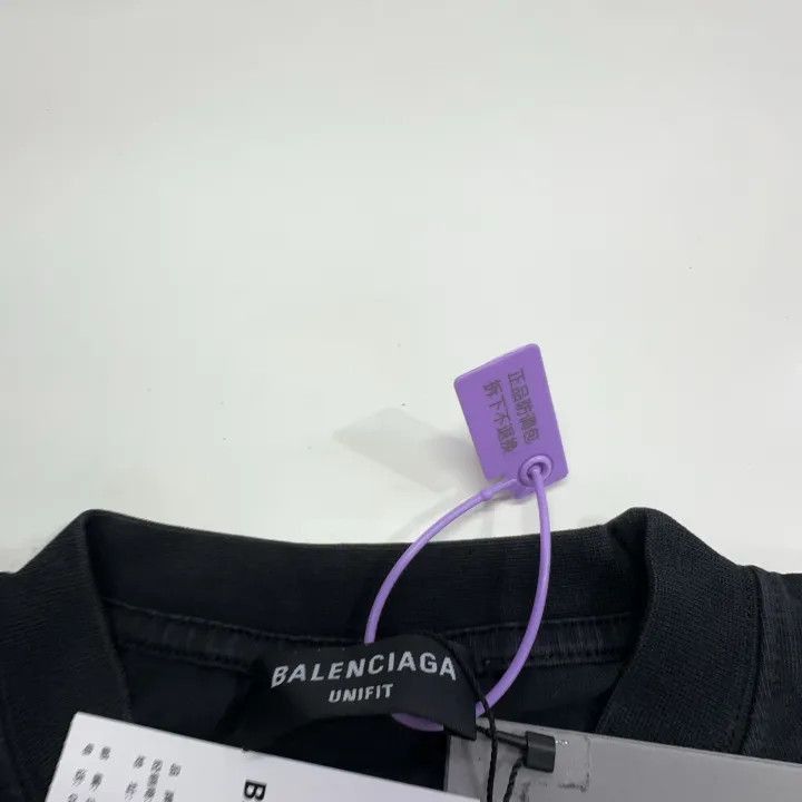 Balenciaga Balenciaga FW22 Loose Fit Black T-Shirt 0079-2507 Size US L / EU 52-54 / 3 - 3 Thumbnail