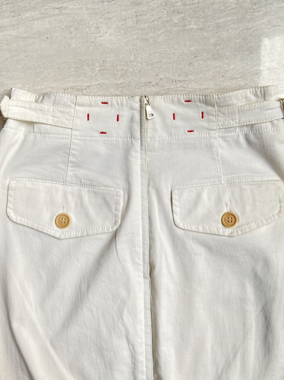 Prada PRADA White Midi Skirt Size 23" - 16 Thumbnail