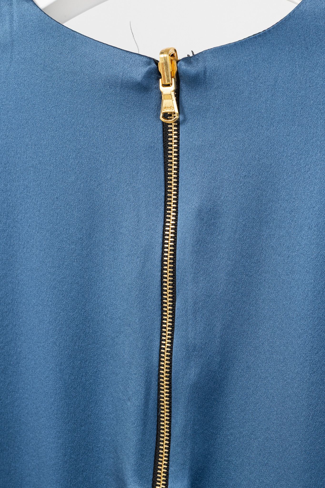 Other Dassie Reversible Black & Blue Silk Charmeuse Dress Size L / US 10 / IT 46 - 16 Thumbnail