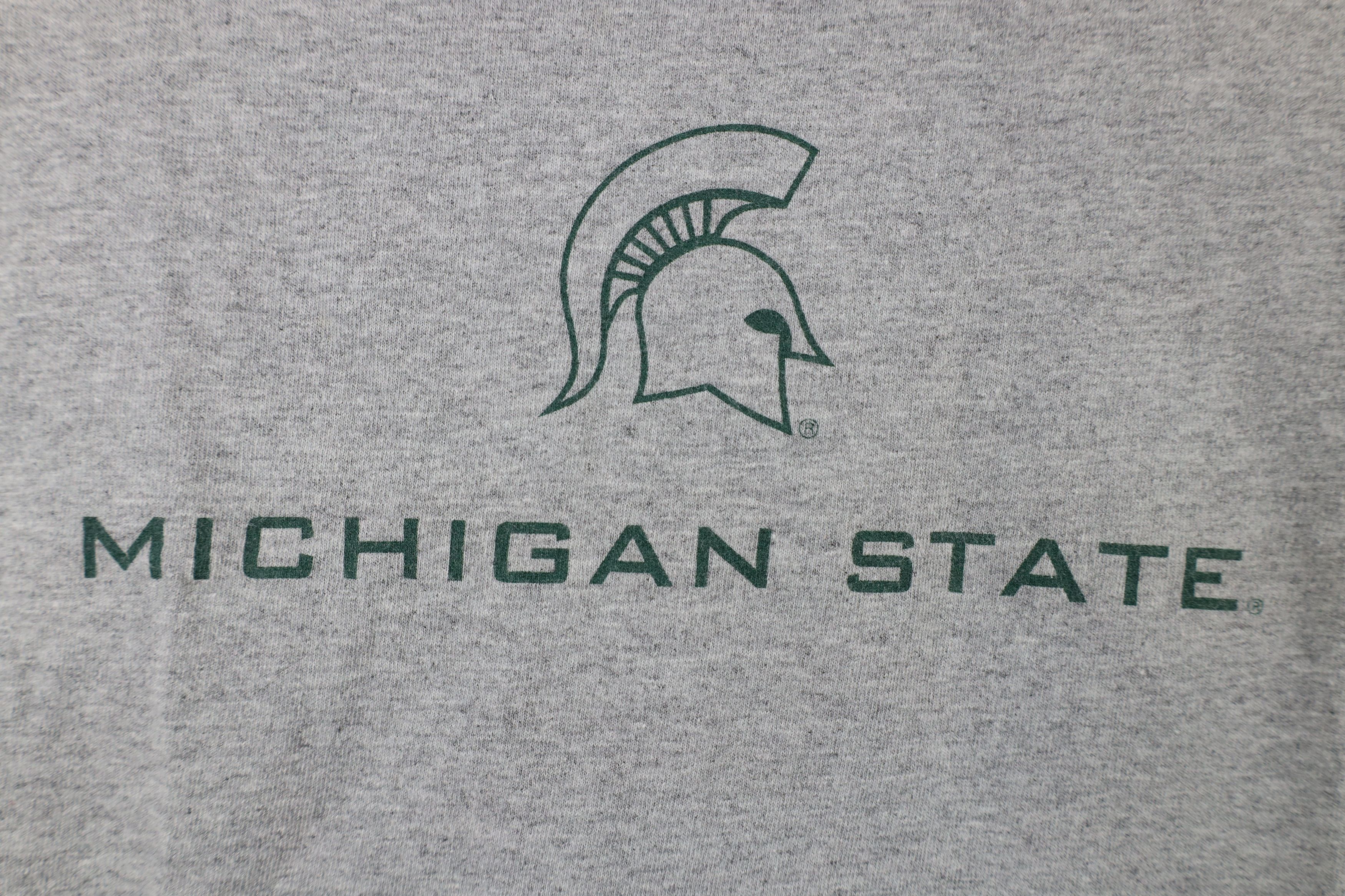 Vintage Vintage 90s Y2K Spell Michigan State University T-Shirt Gray Size US XL / EU 56 / 4 - 4 Thumbnail