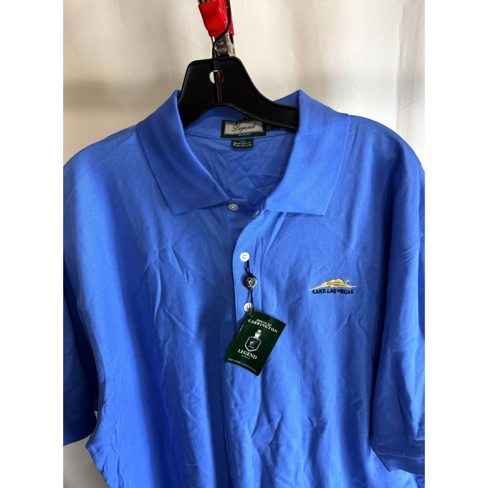 Vintage NWT House Of Carrington Lake Las Vegas Golf POLO SHIRT Large L Mens Size US L / EU 52-54 / 3 - 4 Thumbnail