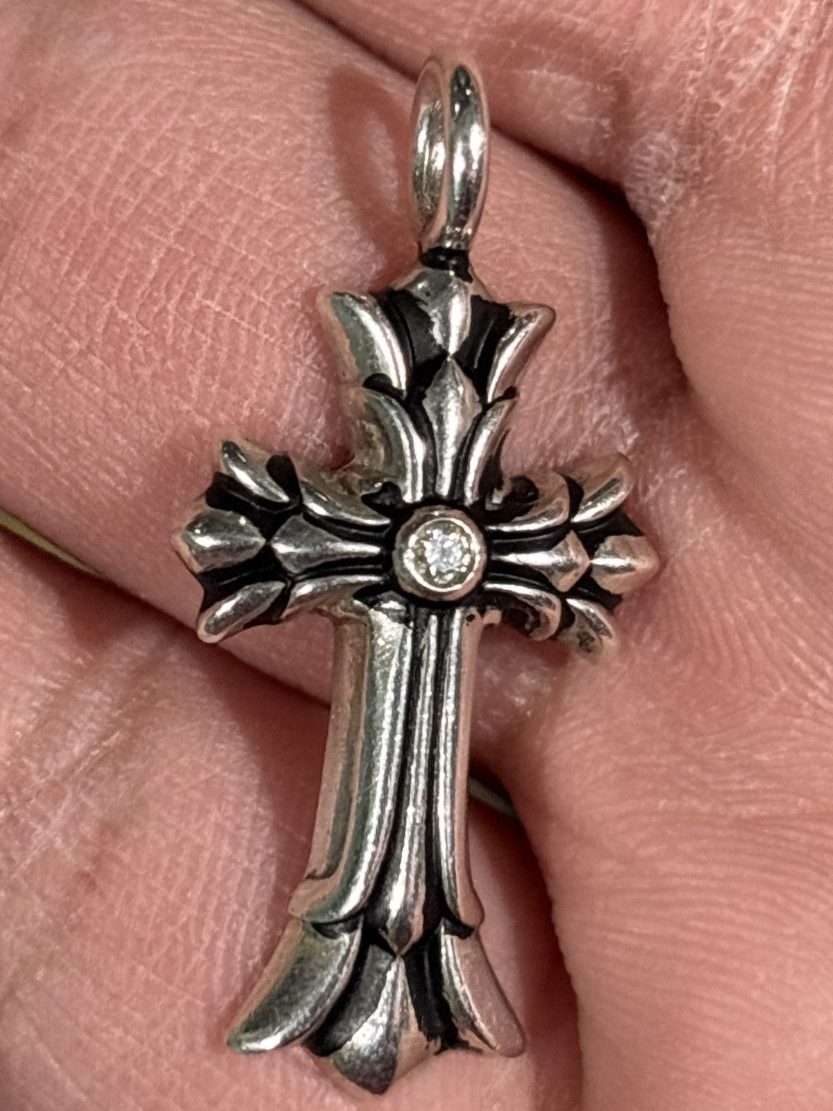 Chrome Hearts Chrome Hearts Double Cross W/ Aftermarket Center Diamond Size ONE SIZE - 3 Thumbnail