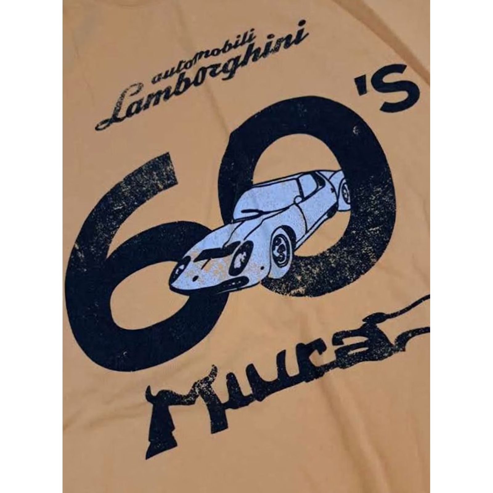 Lamborghini VINTAGE Lamborghini T-Shirt 60s Miura XL Unisex Adults Yellow Short Sleeve Shirt Men’s Women’s Mens Womens Size US XL / EU 56 / 4 - 5 Thumbnail
