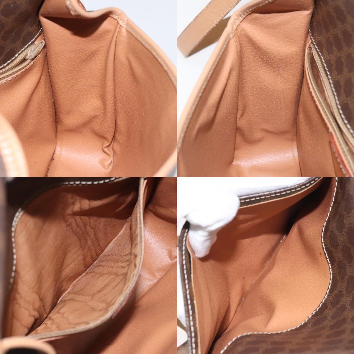 Celine CELINE Macadam Canvas Shoulder Bag Pvc Leather Brown Gold Size ONE SIZE - 12 Thumbnail
