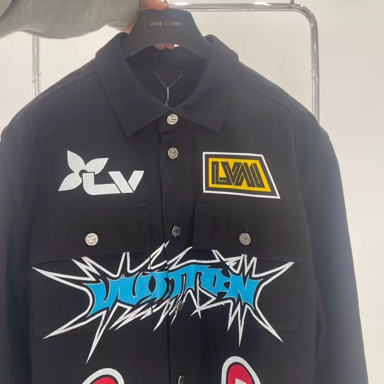 Louis Vuitton louis vuitton Black graffiti denim logo jacket 2501-Nextar Size US L / EU 52-54 / 3 - 3 Thumbnail