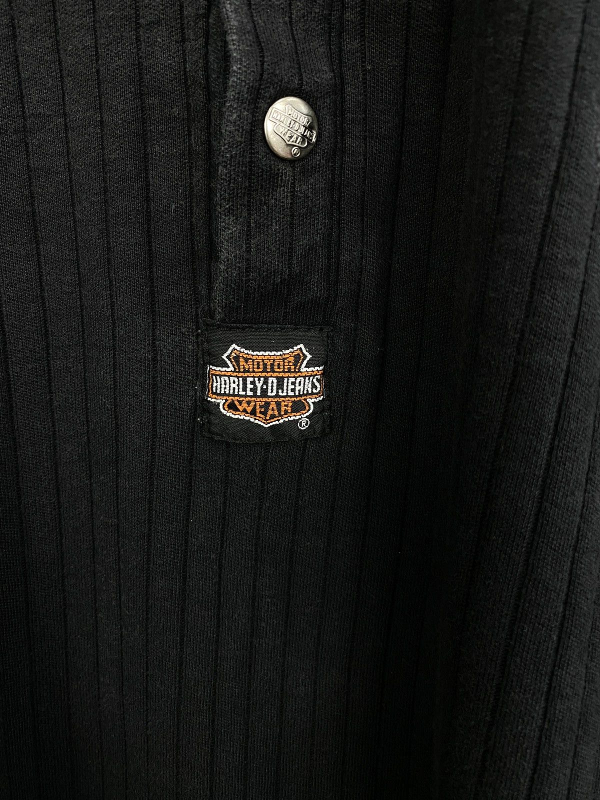 Harley Davidson 🇺🇸 Vintage 1990 Harley Davidson Indigo Jeans T-Shirt USA Size US L / EU 52-54 / 3 - 6 Thumbnail
