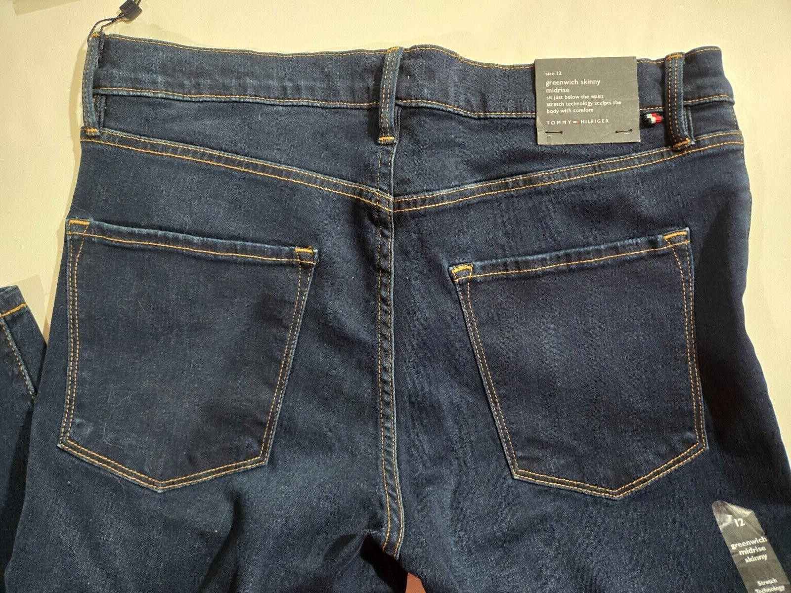 Tommy Hilfiger Women's Tommy Hilfiger Denim Skinny Midrise Stretch NWT 12 Size 34" / US 12 / IT 48 - 4 Thumbnail
