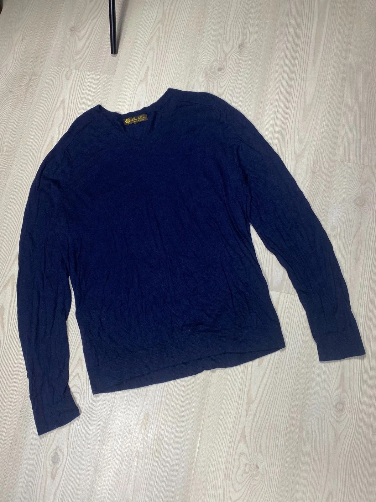 Loro Piana Loro Piana Sweater Wool 100% Blue Size US M / EU 48-50 / 2 - 1 Thumbnail