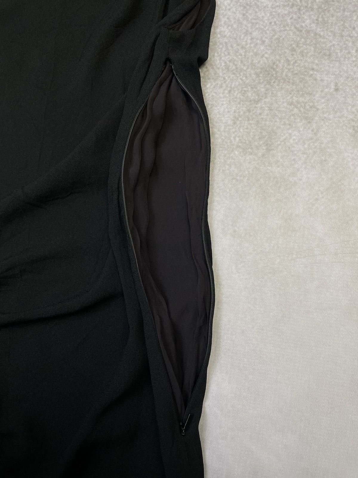 Saint Laurent Paris Saint Laurent Black Crepe Draped Sleeveless Dress Size S / US 4 / IT 40 - 9 Thumbnail