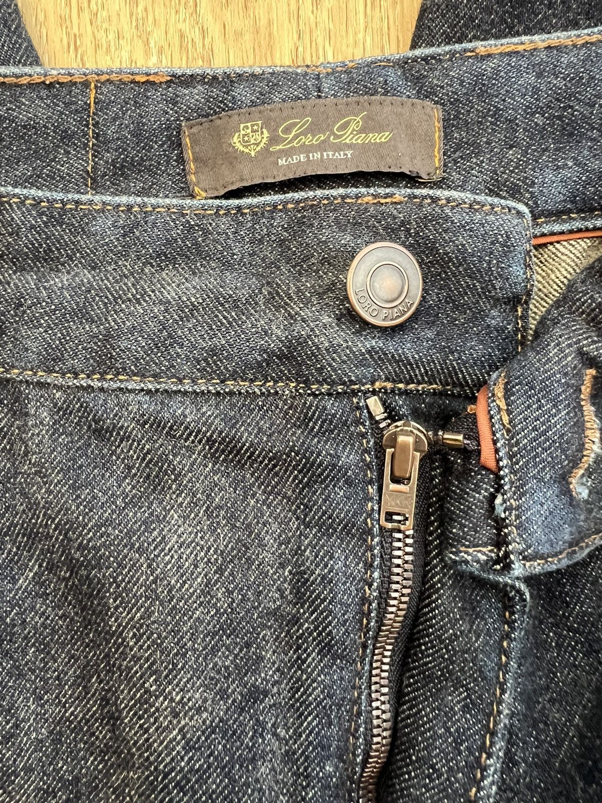 Loro Piana Loro Piana Cashmere and Cotton High-Waisted Jeans Size 28" / US 6 / IT 42 - 4 Thumbnail