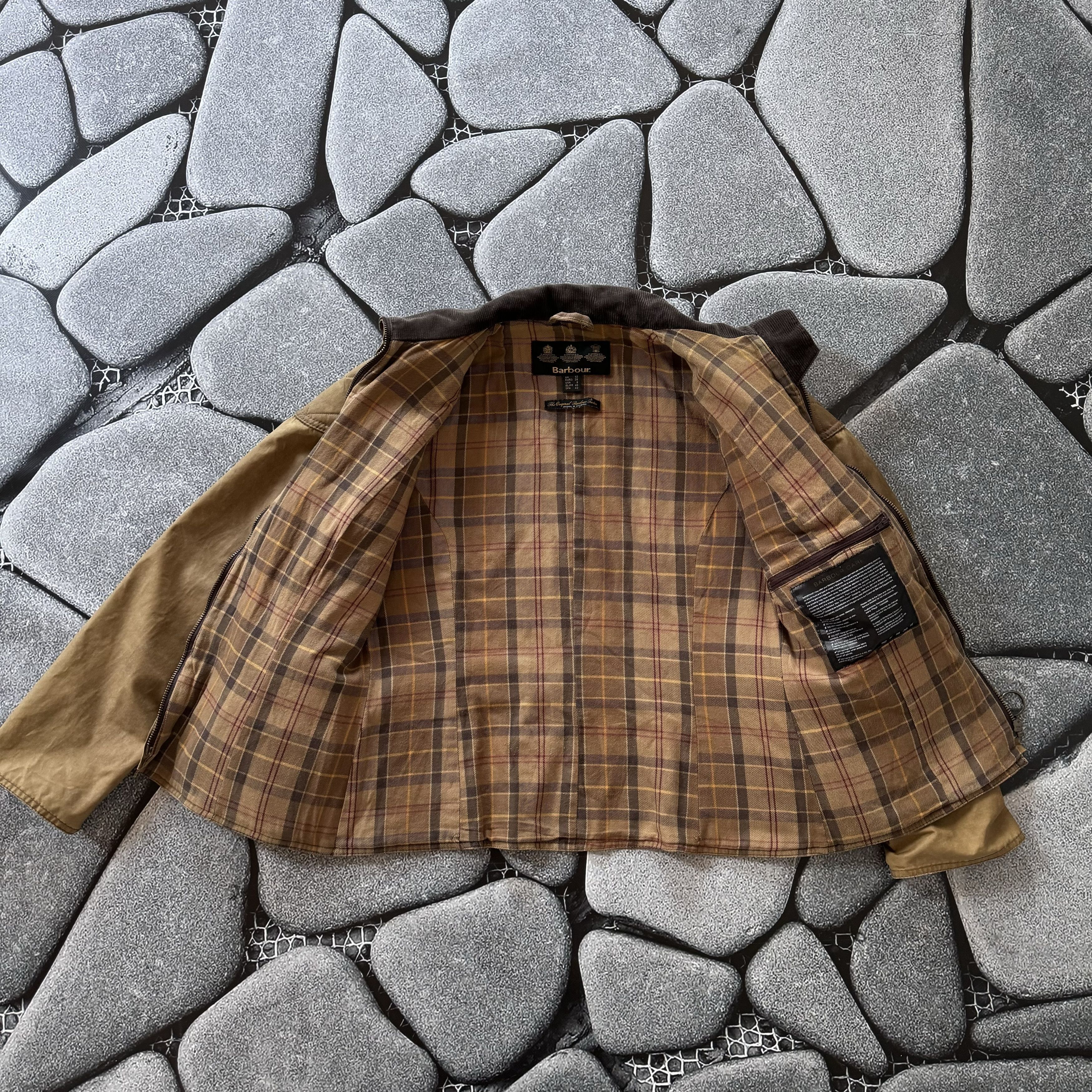 Barbour × Vintage BARBOUR INTERNATIONAL BIKER WAXED WMN JACKET SAND CASUAL Size M / US 6-8 / IT 42-44 - 2 Thumbnail