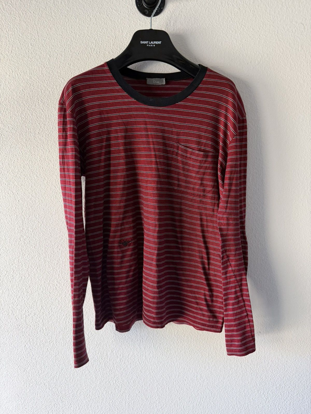 Dior AW09 Striped Bee Pocket Longsleeve Tee S Size US S / EU 44-46 / 1 - 1 Thumbnail