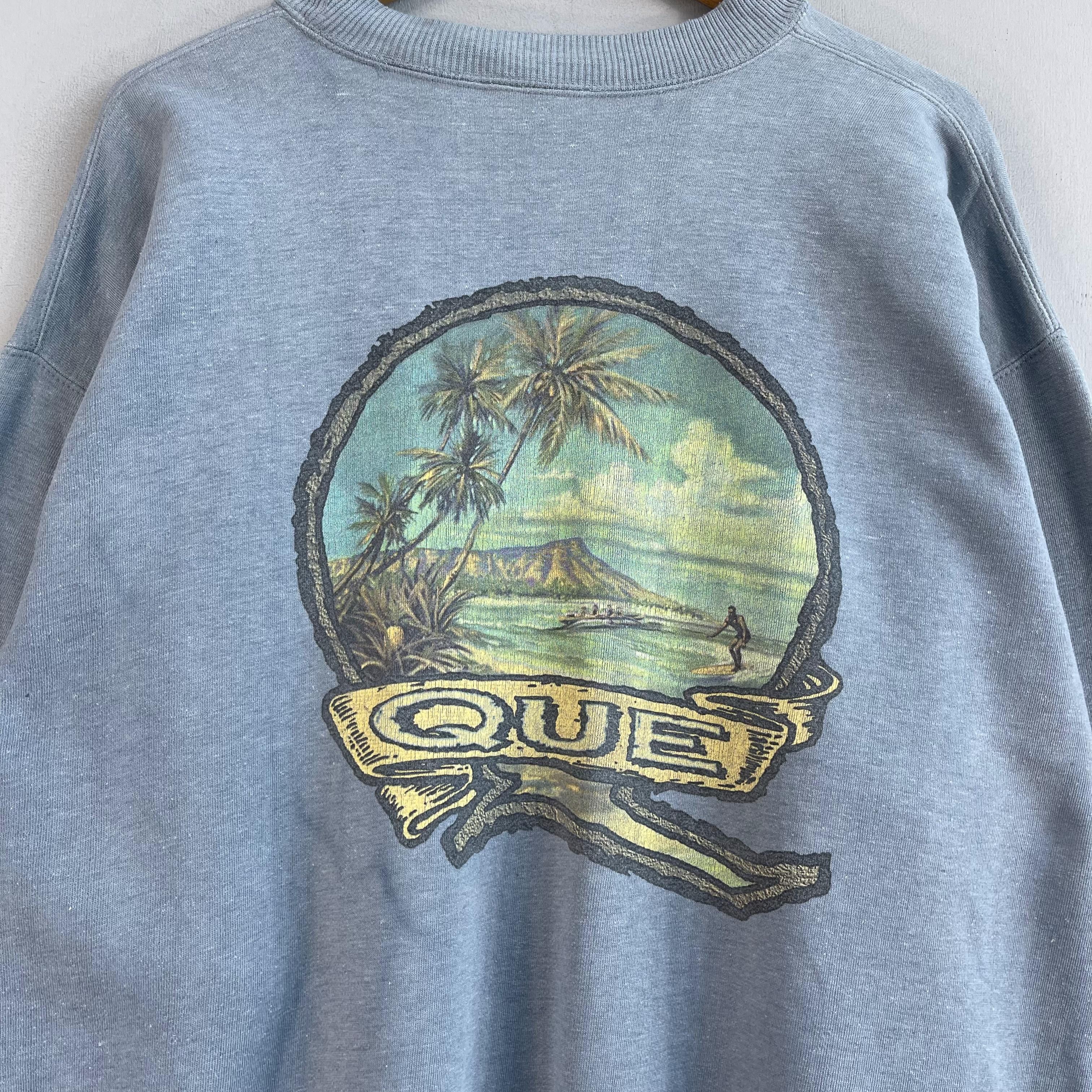 Vintage Vintage QUE Hawaiian Beach Surfing Printed Sweatshirt Size US L / EU 52-54 / 3 - 2 Thumbnail