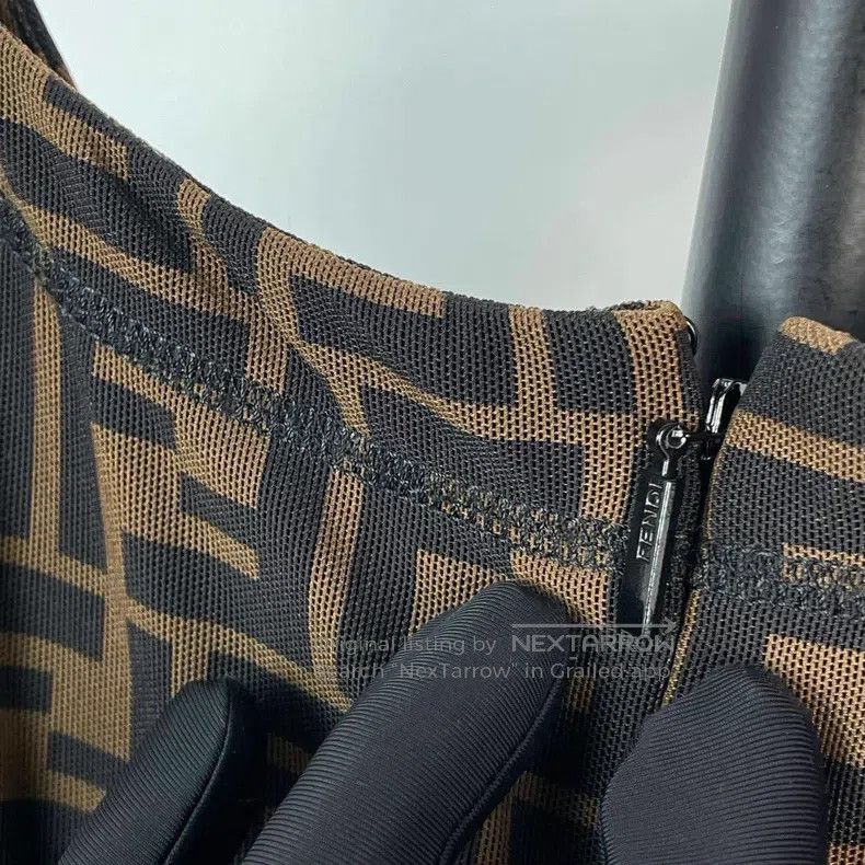 Fendi Fendi Acrylic Knit Dress - Brown Size XS / US 0-2 / IT 36-38 - 4 Thumbnail
