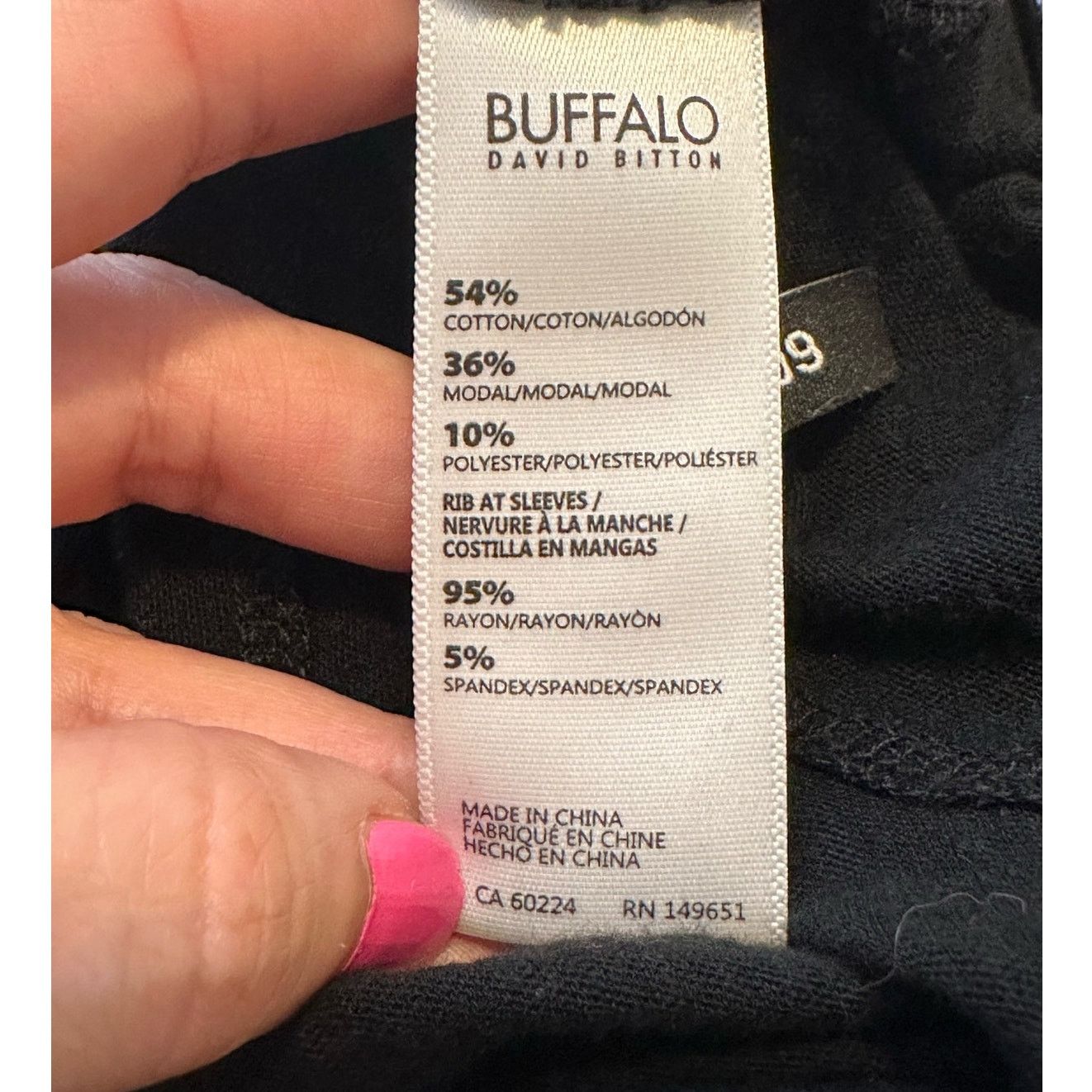 Buffalo David Bitton Buffalo black long sleeves oversize hi low shirt size small Size S / US 4 / IT 40 - 5 Thumbnail