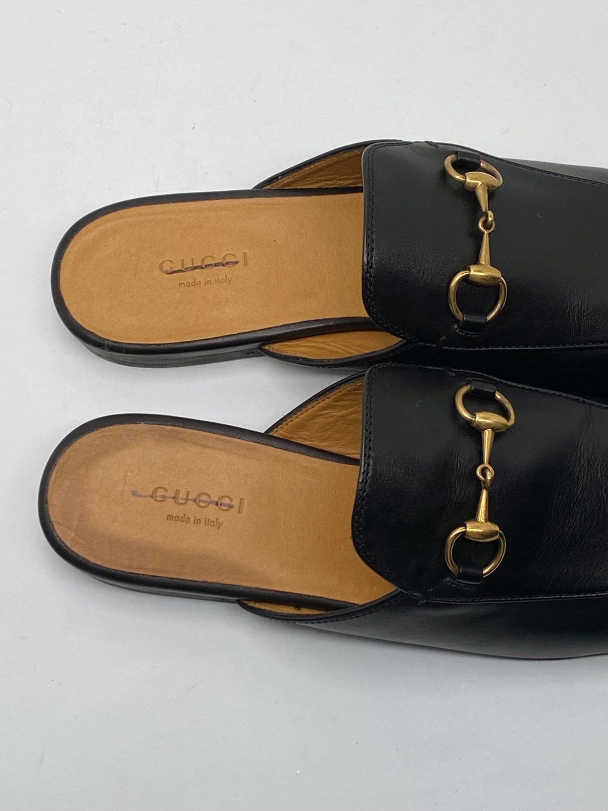 Gucci Gucci Princetown Leather Mules size 37.5 Size US 7.5 / IT 37.5 - 7 Thumbnail