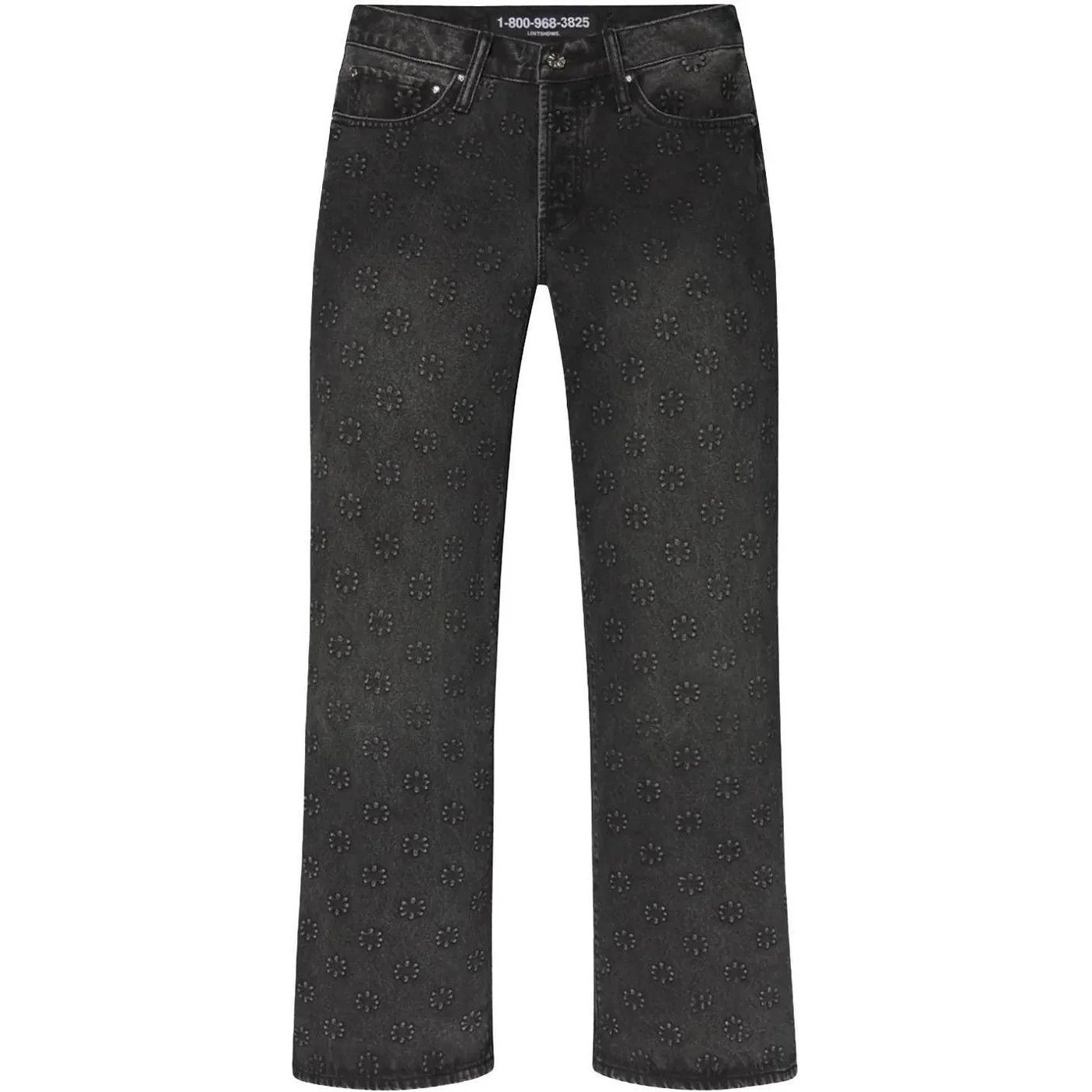 LOSTSHDWS LOSTSHDWS Embossed Denim Black Faded Jeans Size US 28 / EU 44 - 1 Preview