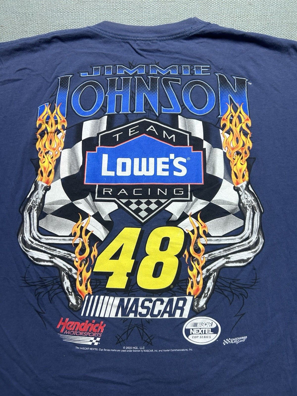 Vintage Vtg t shirt Jimmie Johnson nascar Lowe’s racing flames XXL Size US XXL / EU 58 / 5 - 2 Thumbnail