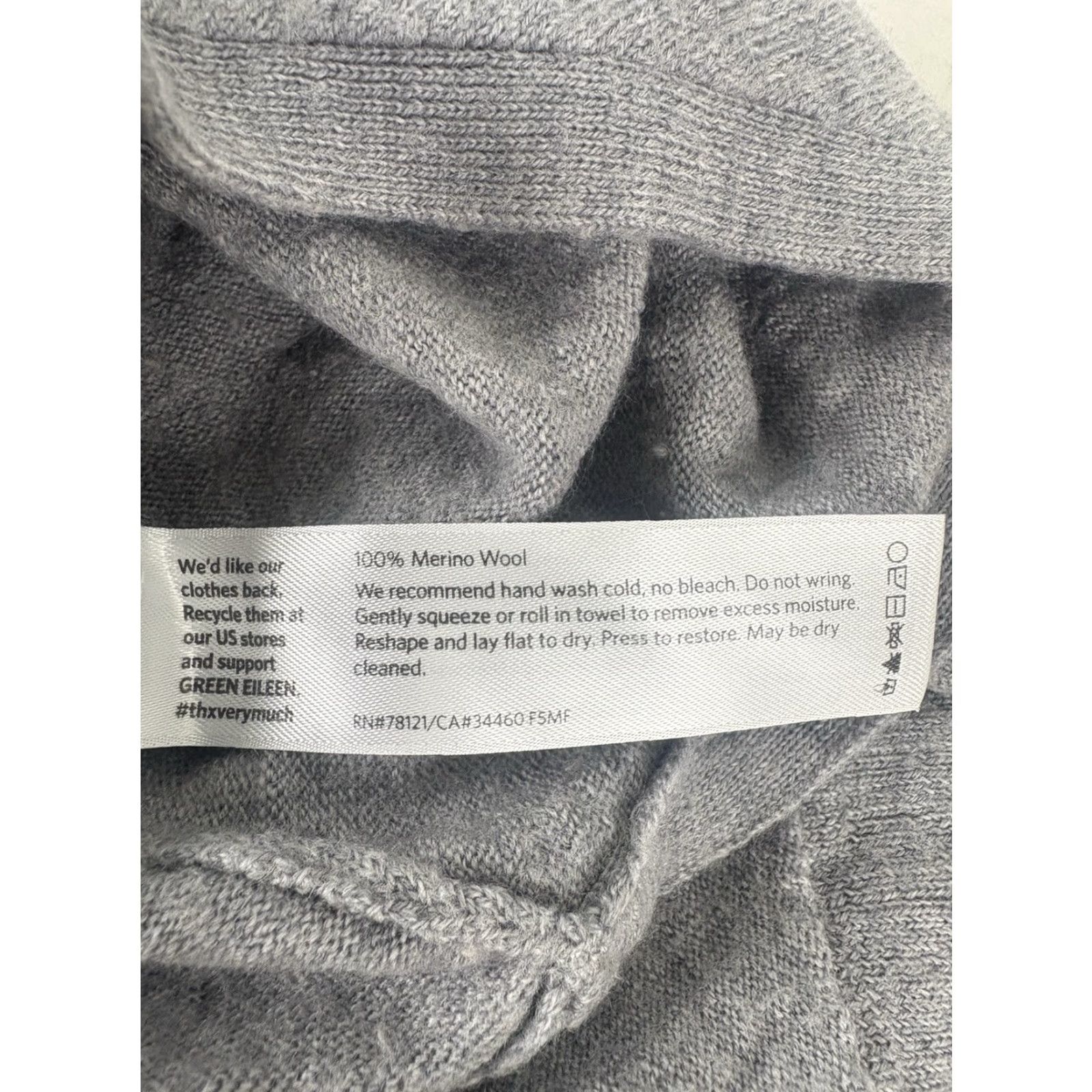 Eileen Fisher Eileen Fisher Women's Pullover Sweater Petite Gray 100% Merino Wool 3/4 Sleeve Turtleneck Fall Winter Size L / US 10 / IT 46 - 8 Thumbnail
