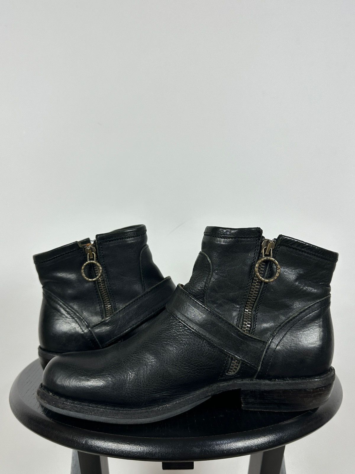 Fiorentini + Baker Fiorentini + Baker Carnaby Chad Black Leather Biker Boots Size US 7 / IT 37 - 8 Thumbnail