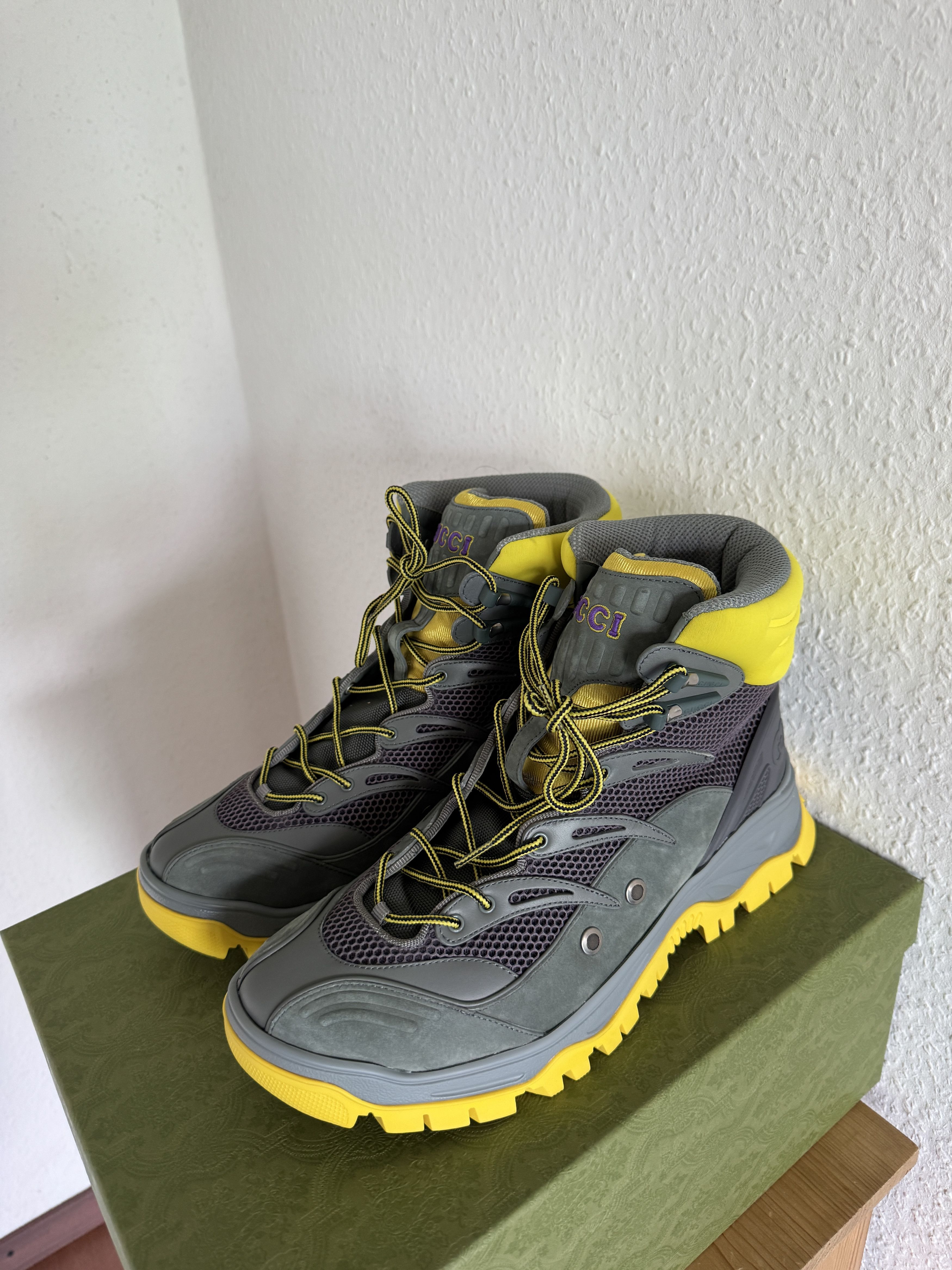 Gucci Buhl Hiking Boots Yellow Grey-Lilac Size US 13 / EU 46 - 2 Thumbnail