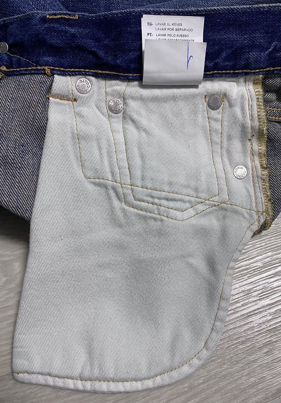 Edwin Edwin ED-80 Rainbow Selvedge Washed Patchwork Torn Denim Size US 28 / EU 44 - 16 Thumbnail