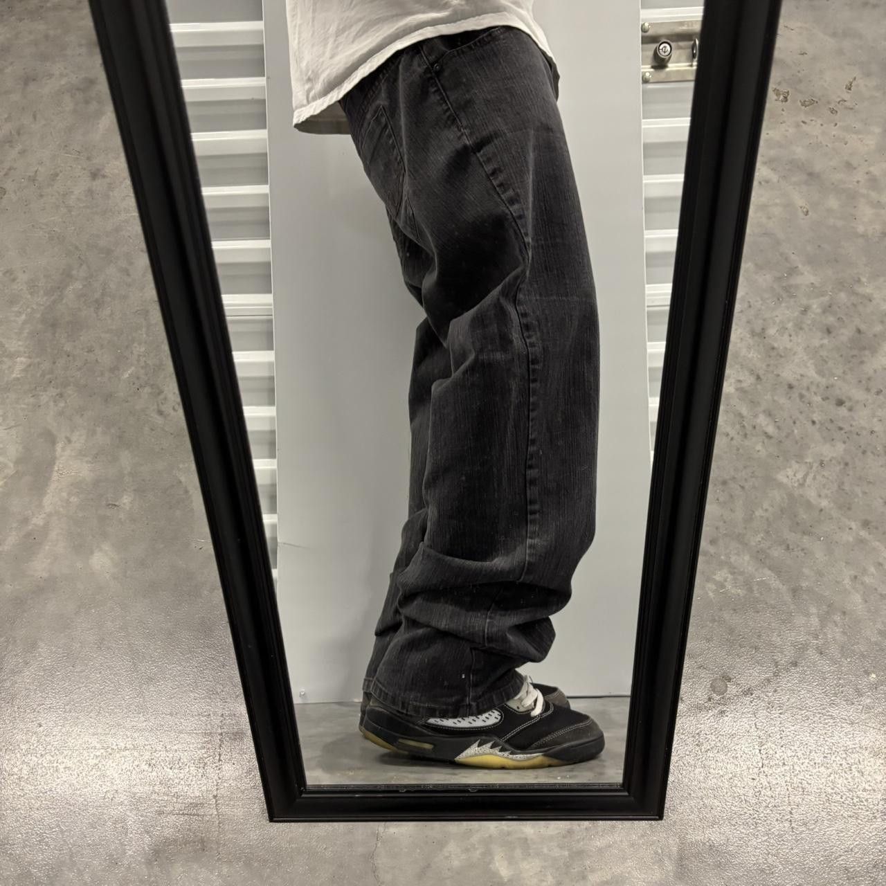 Japanese Brand × Vintage Crazy Vintage Y2K/2000s Grunge Black Denim Jeans! Size US 34 / EU 50 - 2 Thumbnail