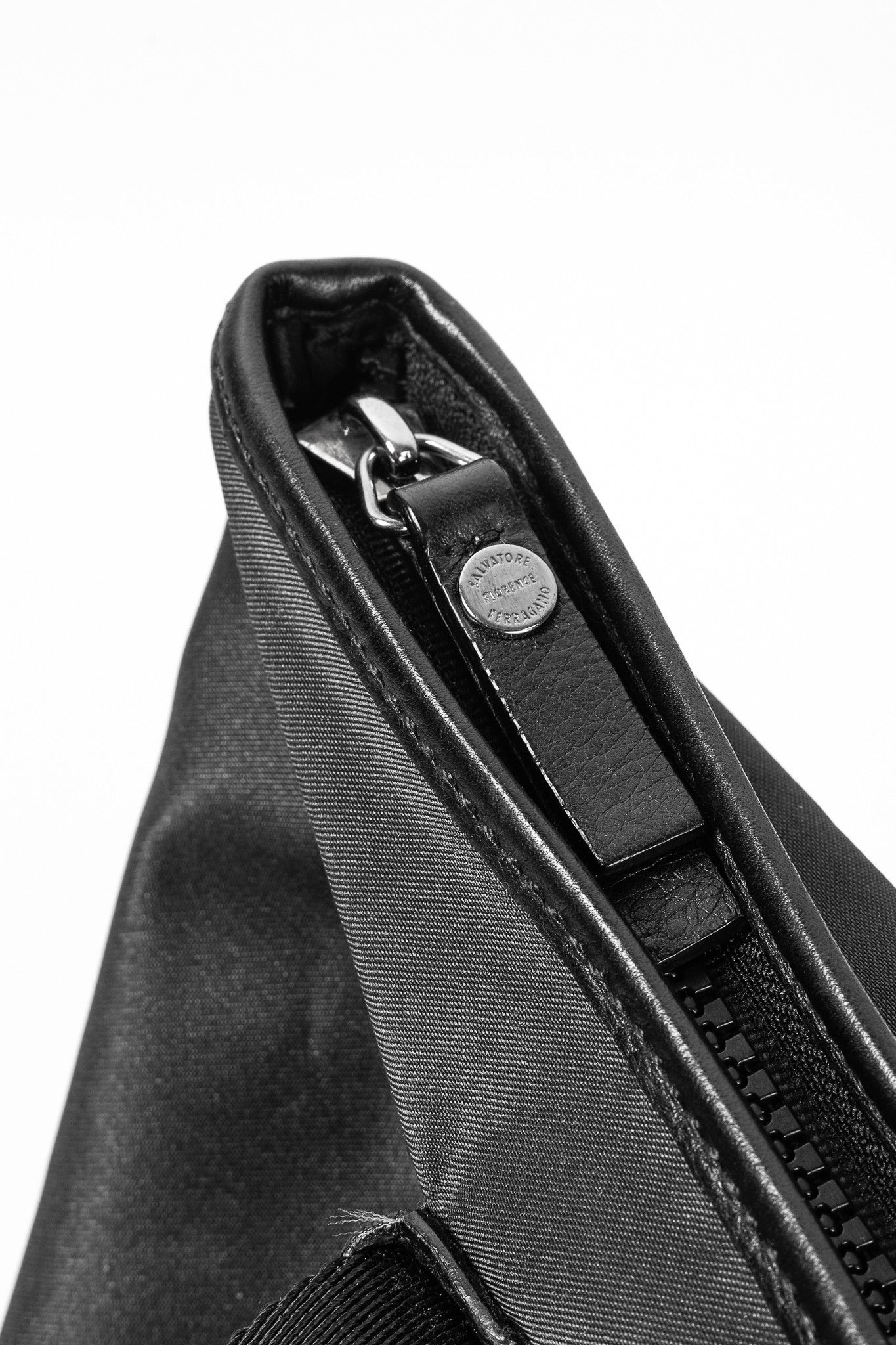 Salvatore Ferragamo Salvatore Ferragamo Nylon Logo-Tape Leather-Trimmed Tote Size ONE SIZE - 10 Thumbnail