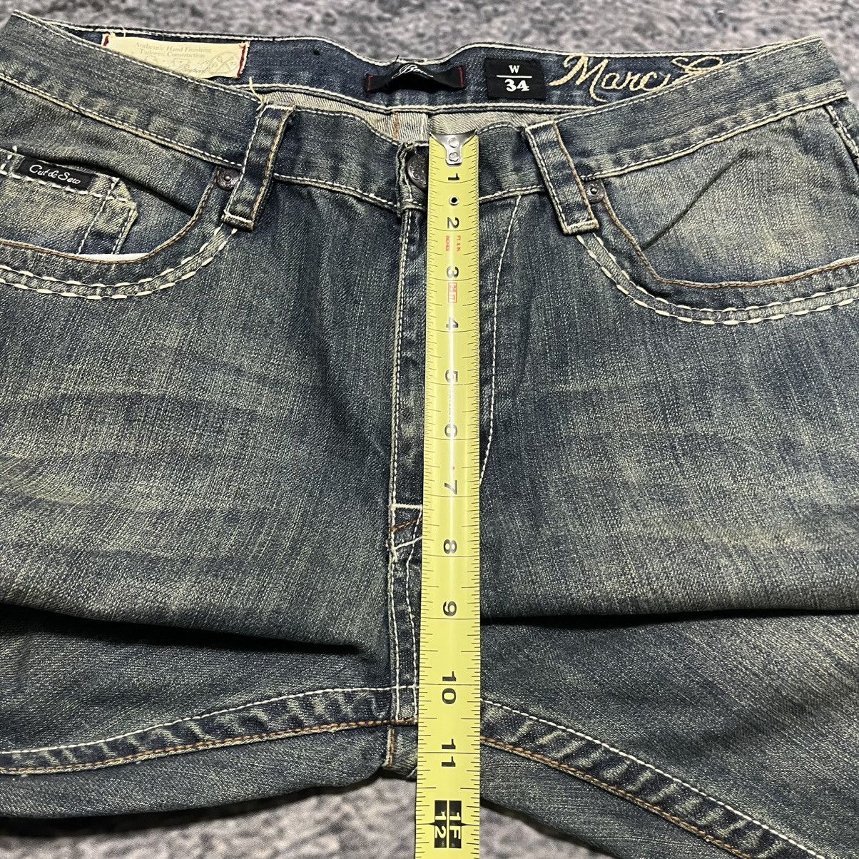 Marc Ecko VINTAGE Y2K MARC ECKO BOOTCUT GRUNGE EMBROIDERED JEANS 34x32 Size US 34 / EU 50 - 14 Thumbnail