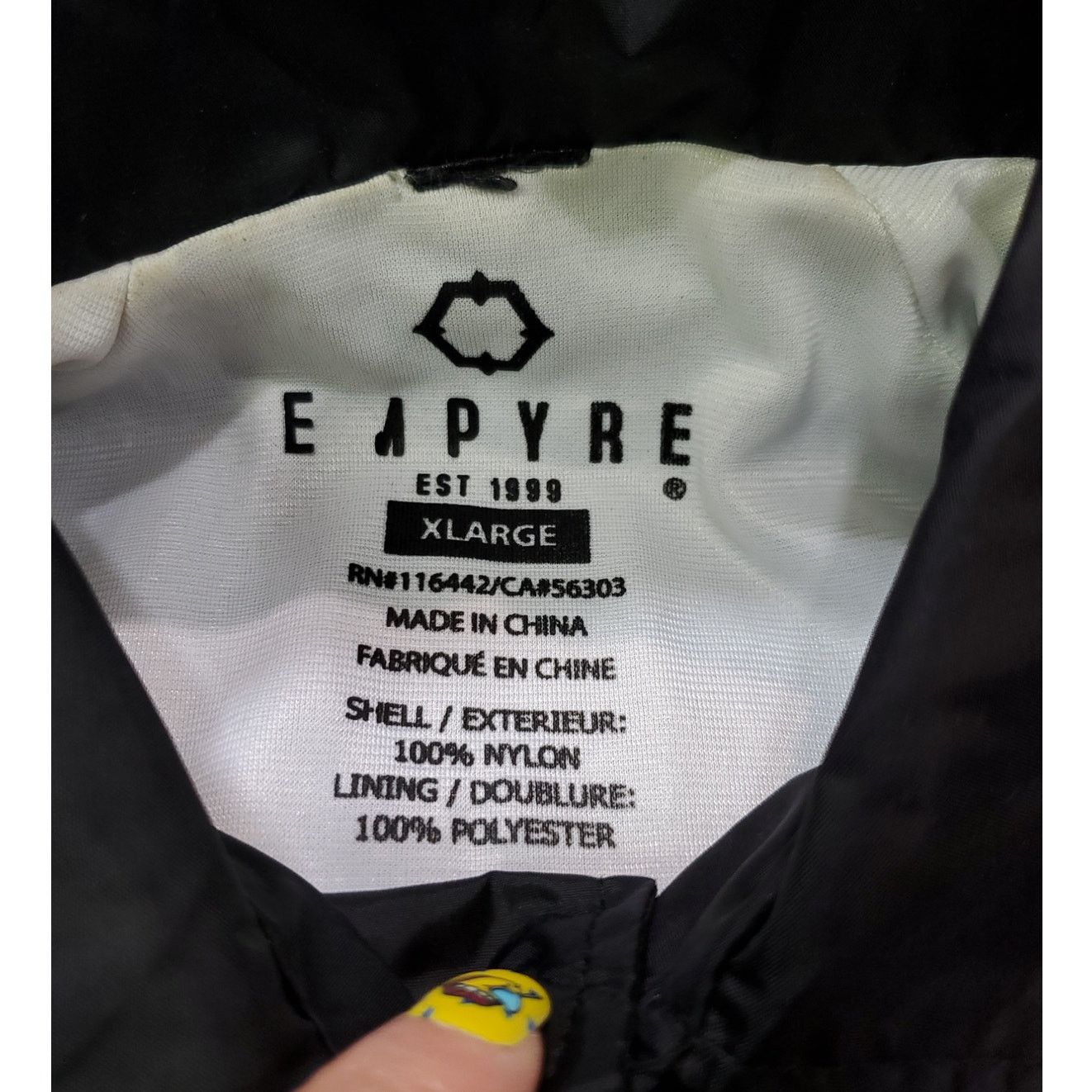 Empyre Empyre | Rose Embroidered Black Coach's Windbreaker| XL Size XL / US 12-14 / IT 48-50 - 7 Thumbnail