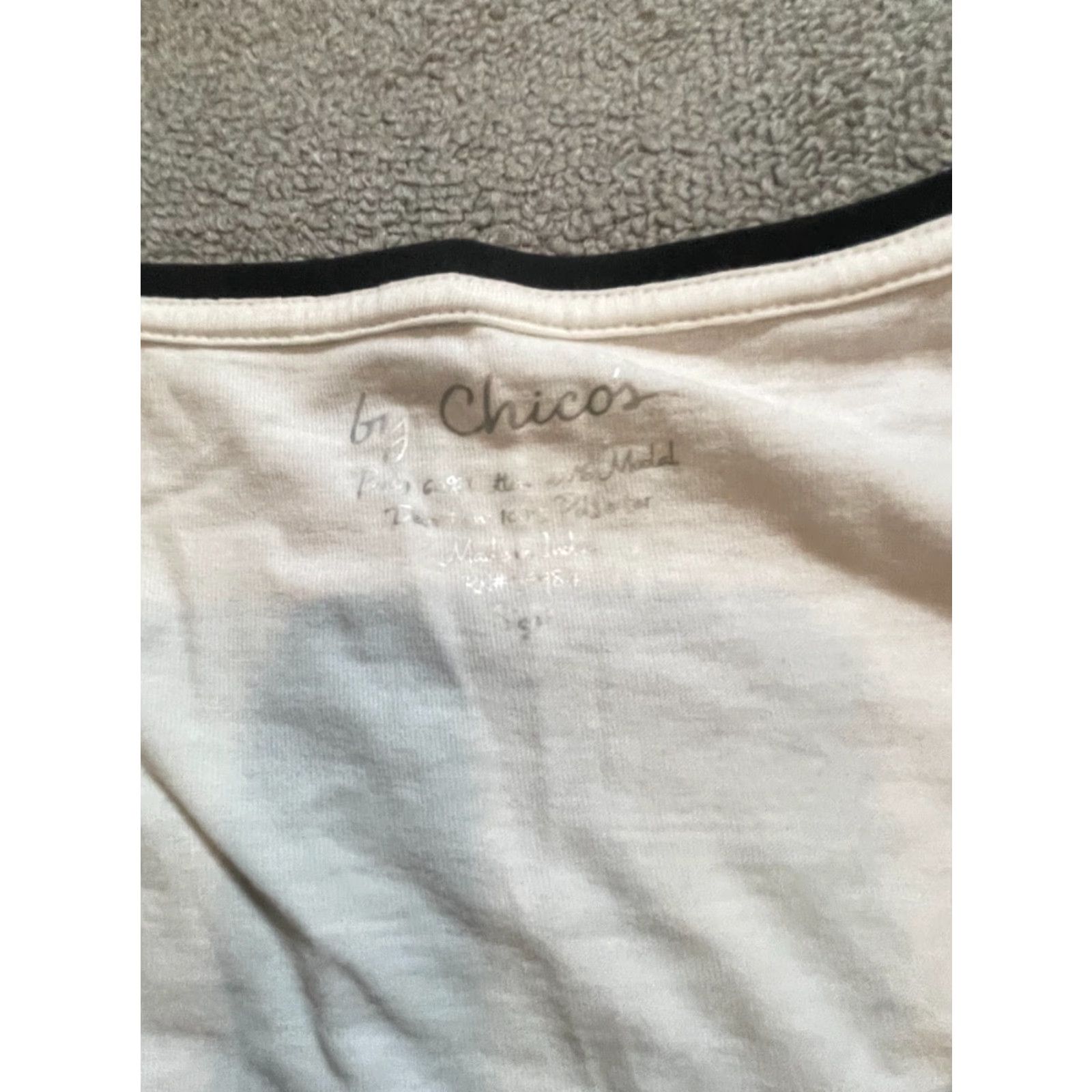 Vintage CHICO'S Top Womens Size 1 Sleeveless Shirt Blouse Black Casual Sleeve Women Shirt Blouse Size XS / US 0-2 / IT 36-38 - 5 Thumbnail