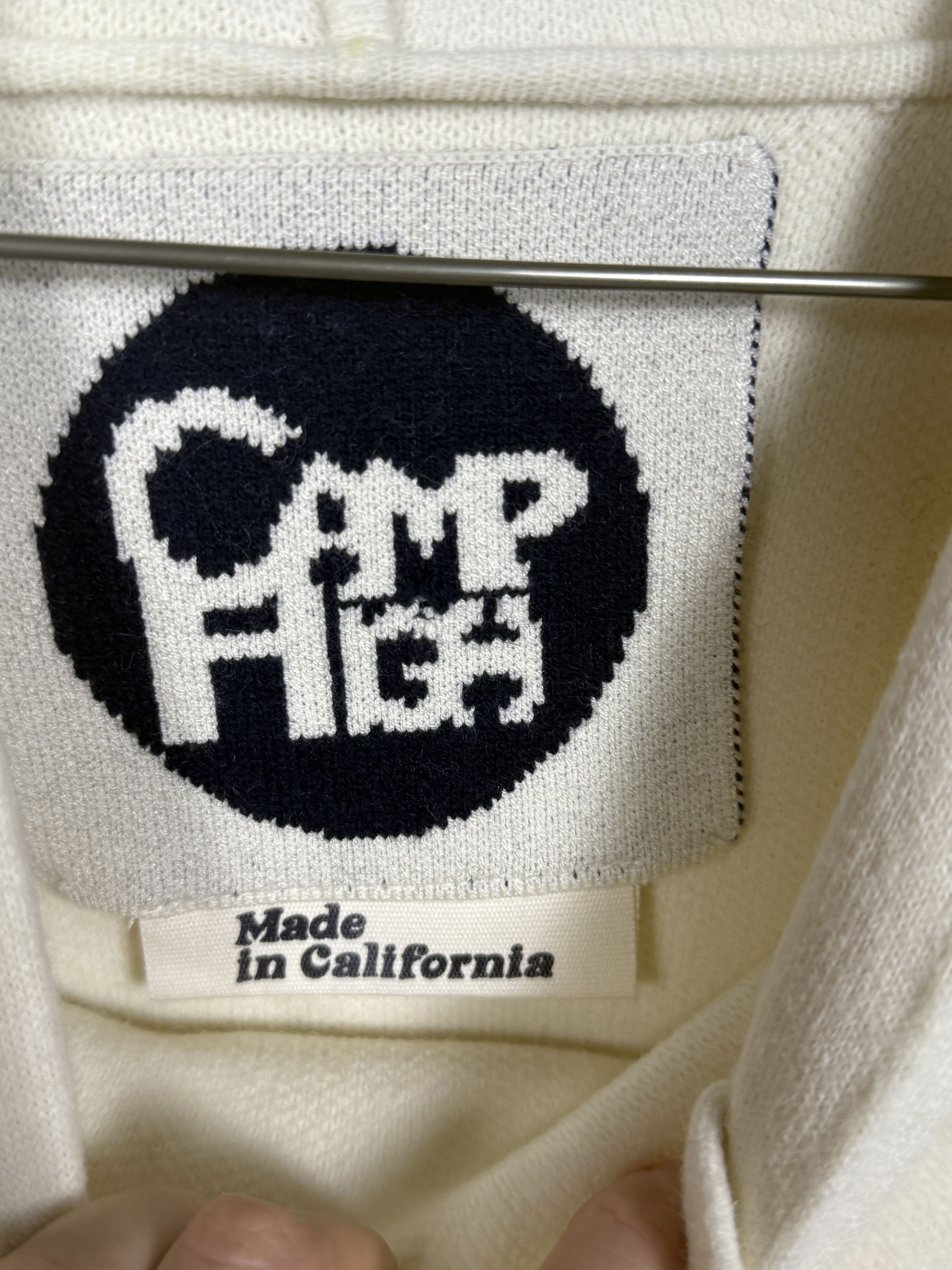 Camp High CAMP HIGH WHITE WOOL HOODED SWEATER Size US XL / EU 56 / 4 - 4 Thumbnail