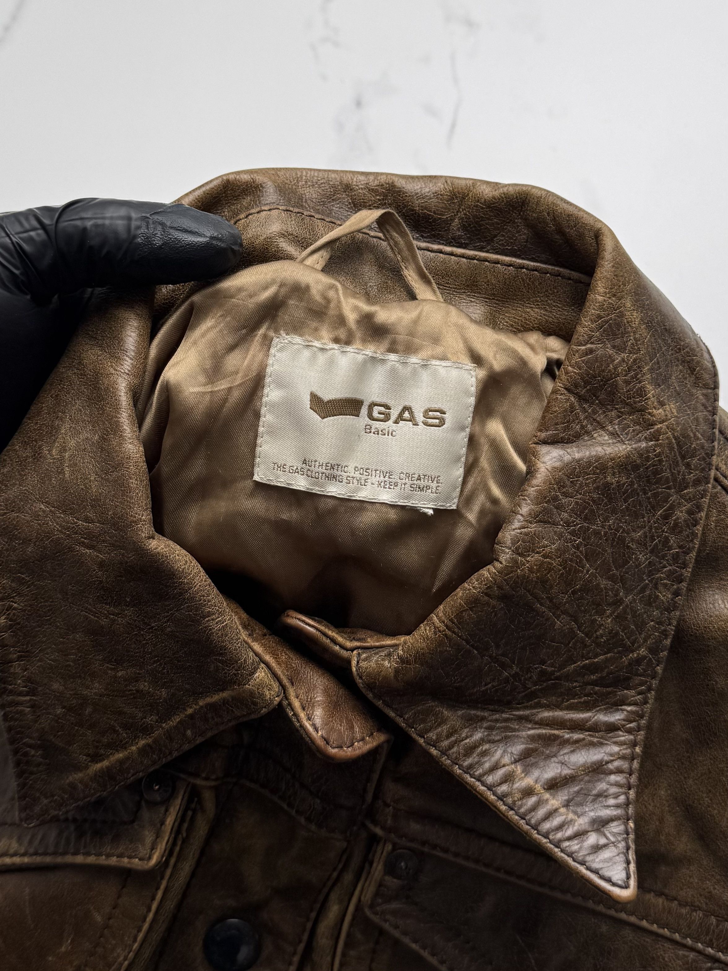 Vintage Y2K Brown Leather Jacket Womens Fitted Button Up Biker Style Size S / US 4 / IT 40 - 8 Thumbnail
