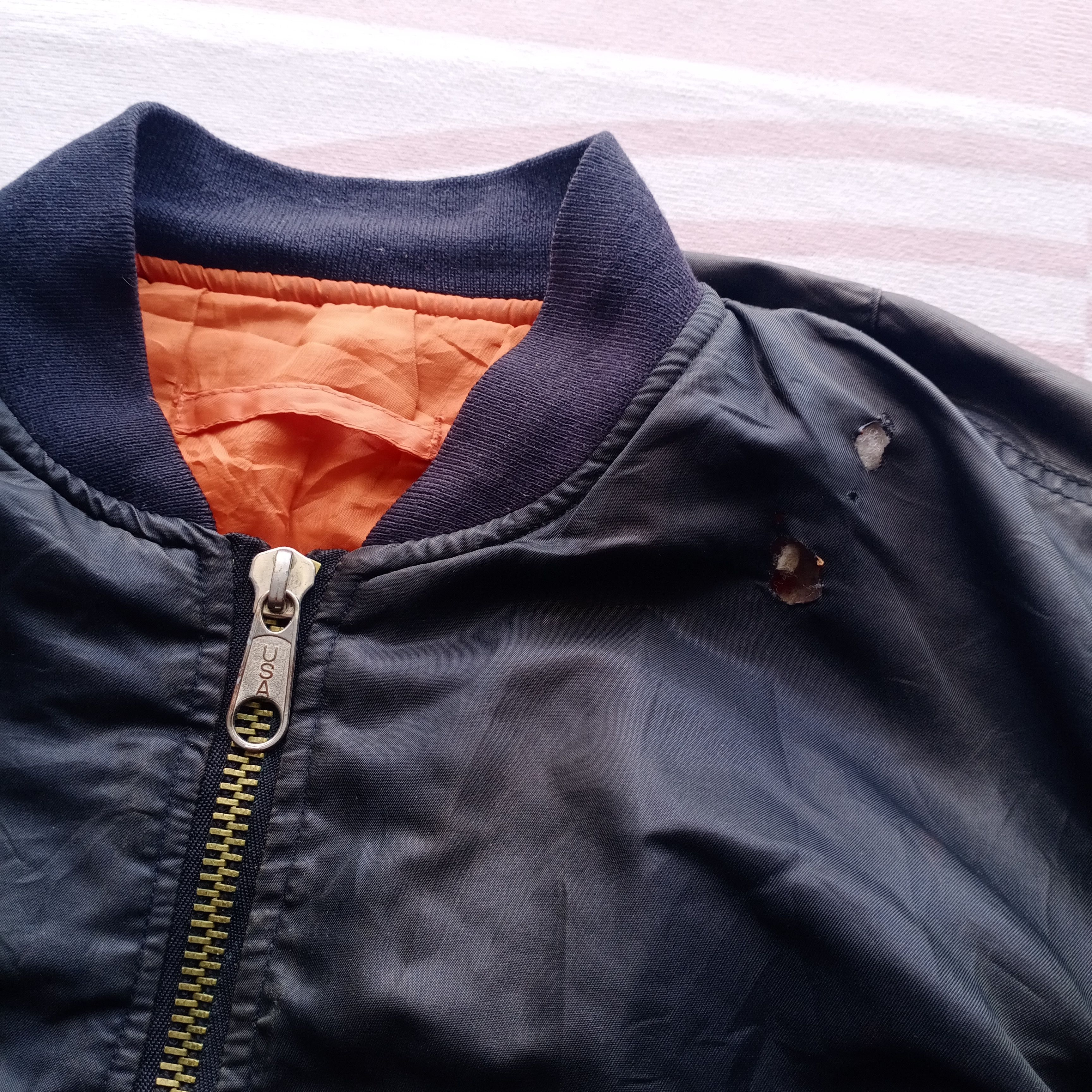 Vintage VTG MA-1 (USAF) Flyer's Intermediate Bomber Jacket USA 🇺🇸 Size US L / EU 52-54 / 3 - 4 Thumbnail