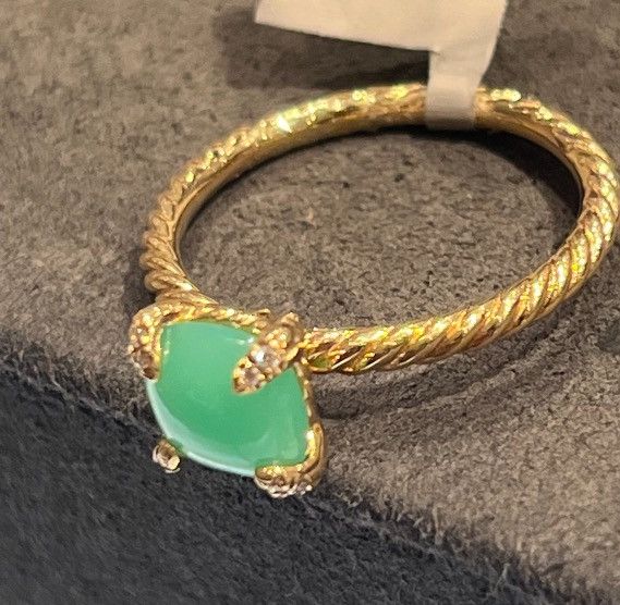 David Yurman o1s1wg111025 R12598D /Size 7/Ring with Chrysoprase in Golden Size ONE SIZE - 3 Thumbnail