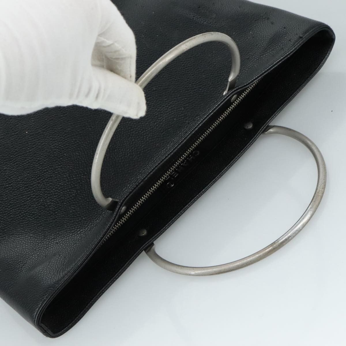 Chanel CHANEL Hand Bag Caviar Skin Black CC Size ONE SIZE - 6 Thumbnail
