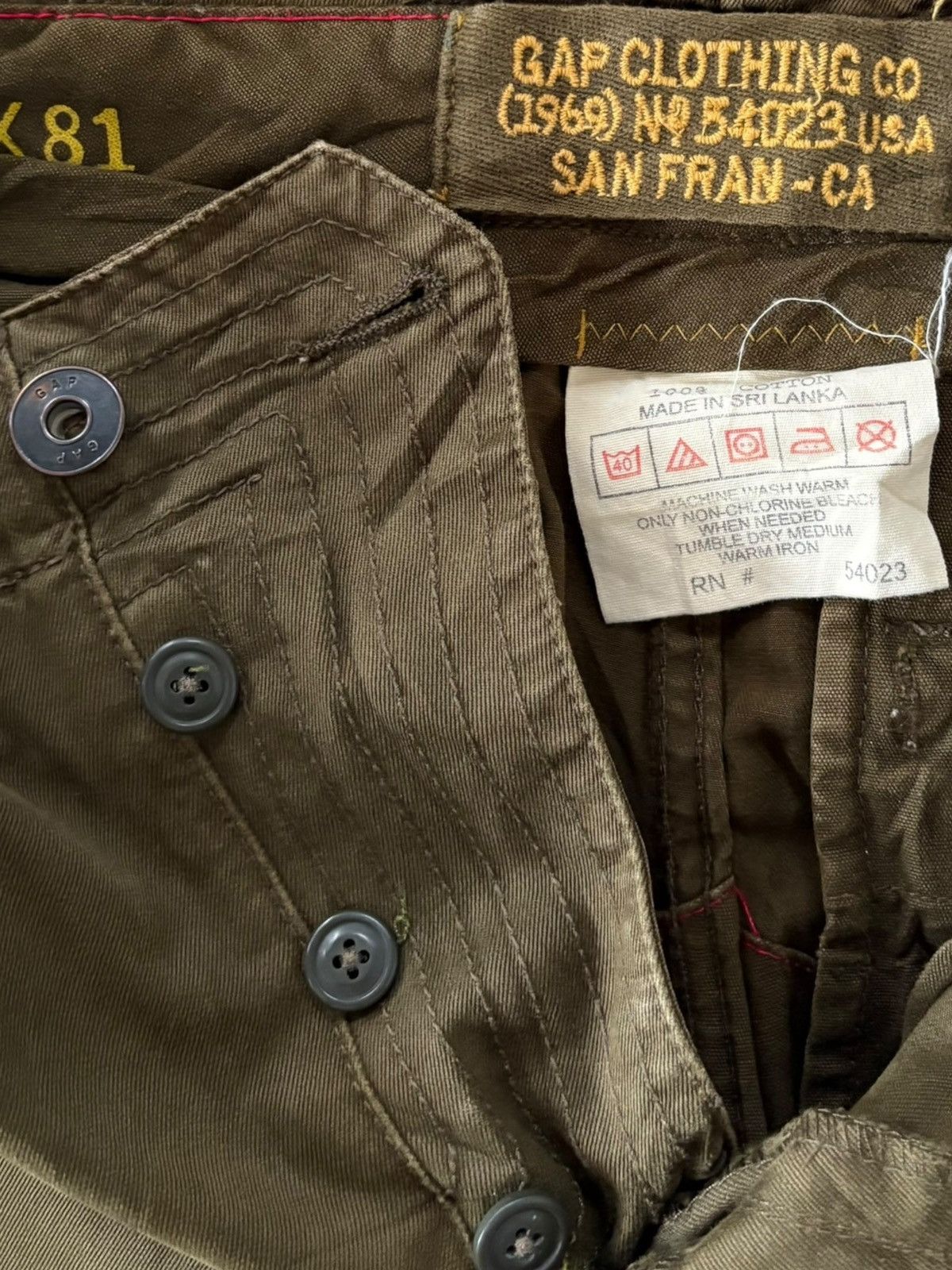 Gap Vintage Gap Side Adjustable Bootcut Cargo Denim Pants Size US 32 / EU 48 - 5 Thumbnail