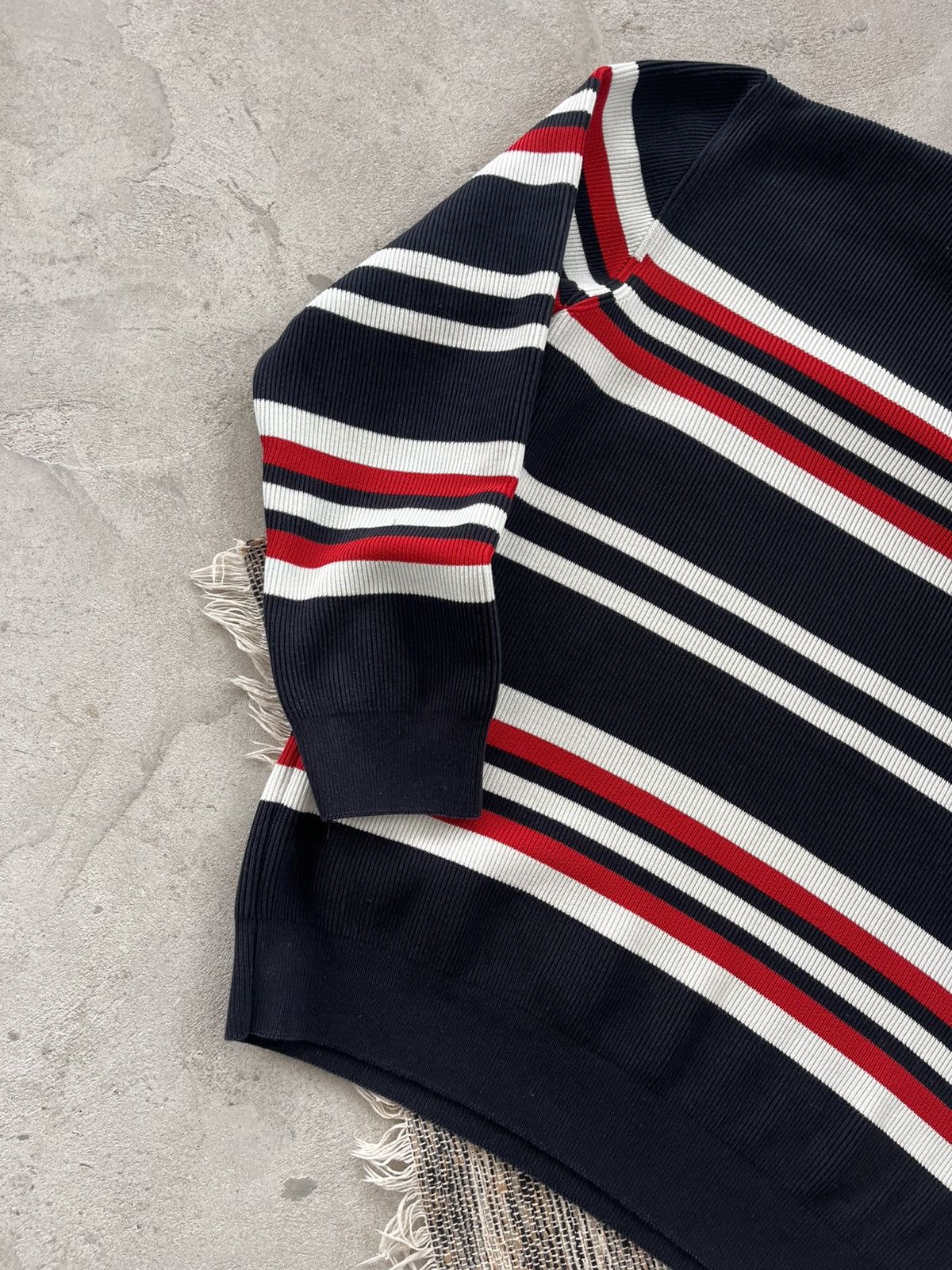 Lacoste Lacoste Made in France striped Minimalistic Sweater Y2K Size US XL / EU 56 / 4 - 3 Thumbnail